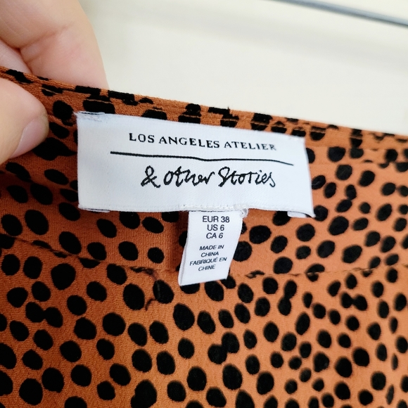 & Other Stories Ruffle Wrap Maxi Skirt in Leopard - Picture 7 of 9